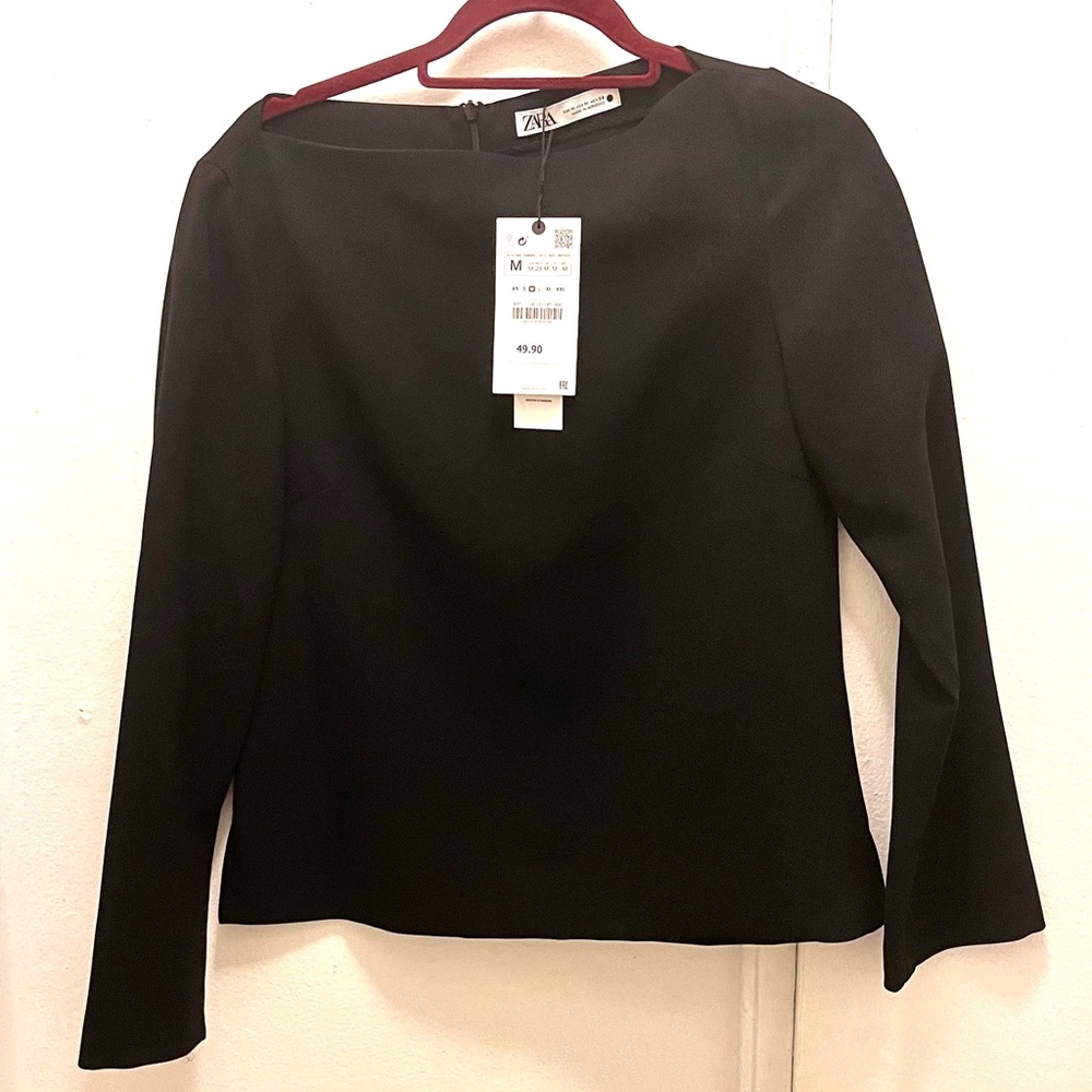 Zara Women's Elegant Black Blouse size M